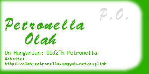 petronella olah business card